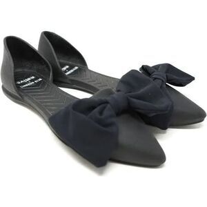 Beth Richards x Native Black Audrey Bow Pointed Toe D'Orsay Flats Size 8